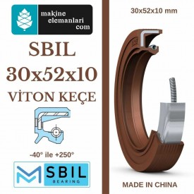 30x52x10 mm SBIL TC NBR DÖNER MİL YAĞ KEÇESİ (Viton) 30*52*10 mm